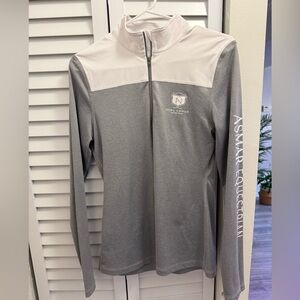 Noel Asmar White and Grey Long Sleeve Riding Shirt